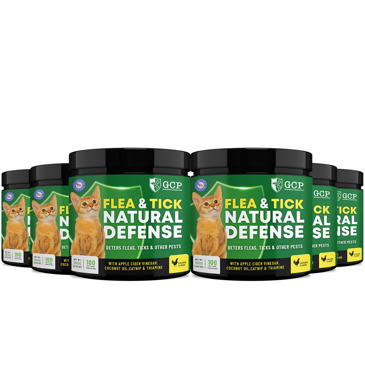 Curated visual reference: Gallery Detail: Gcp Flea Tick Natural Defense For Cats 100 Soft Chews