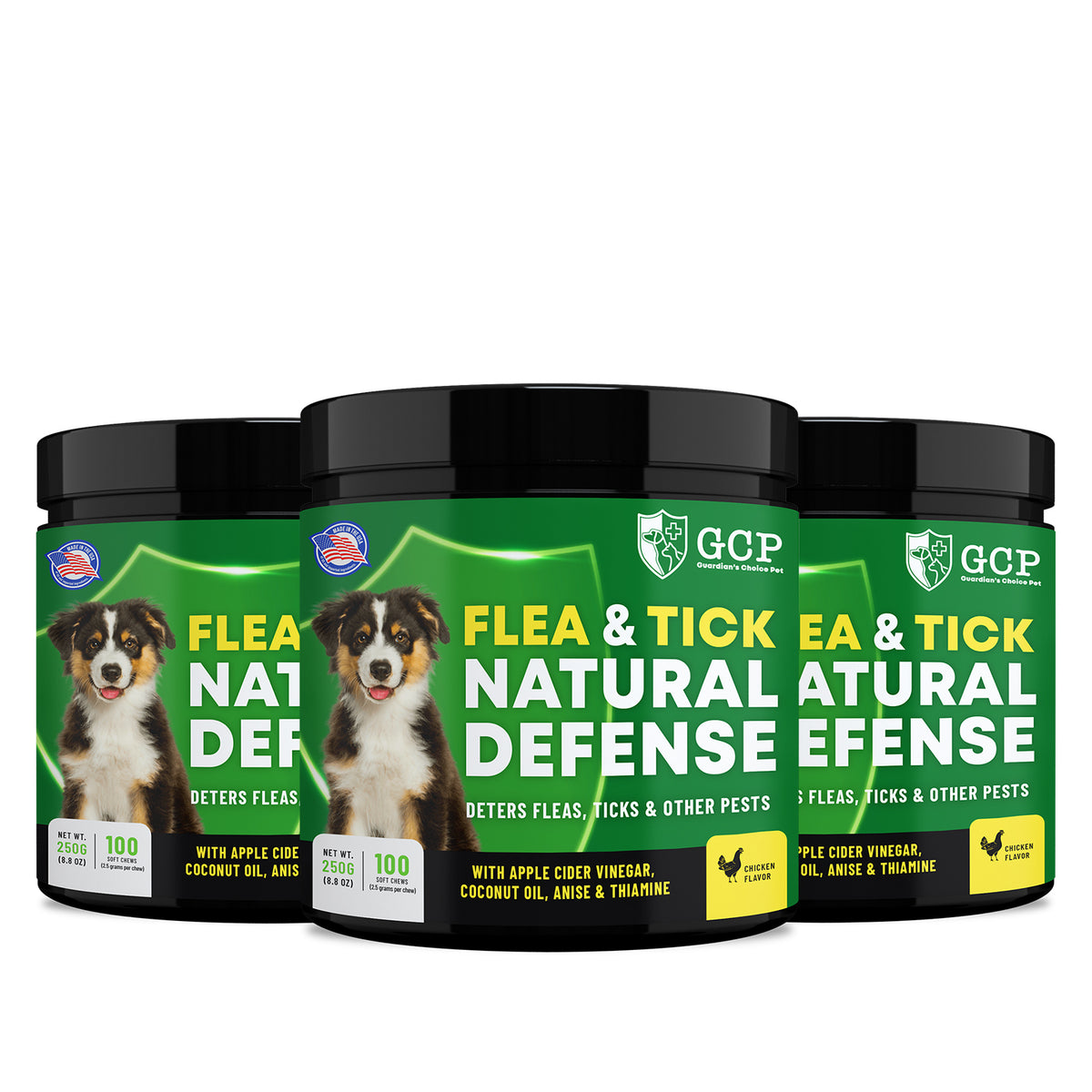 GCP Flea &amp; Tick Natural Defense for Dogs - 100 Soft Chews